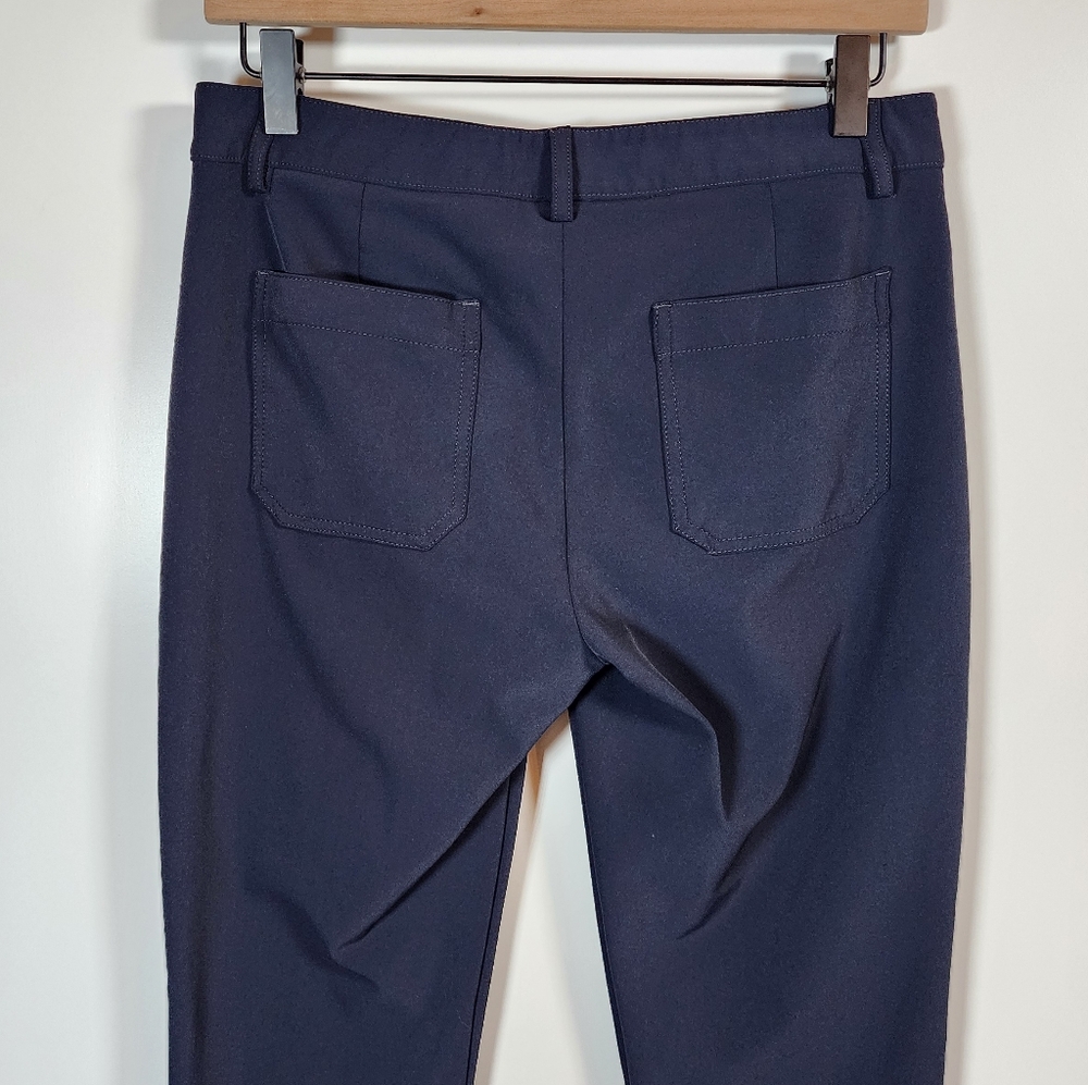 Theory Navy Blue Dantey Mandatory Buisness Career Pants Size 6 - Picture 7 of 11